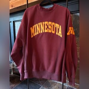 Vintage University of Minnesota Maroon & Gold L/XL Sweatshirt